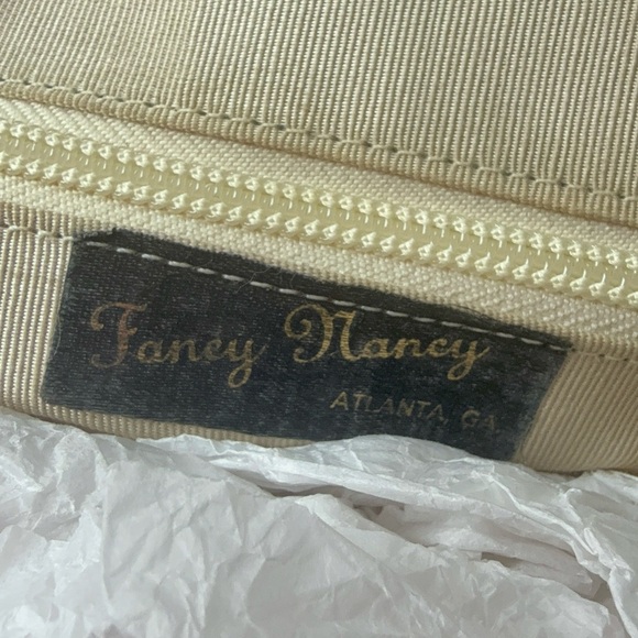 Vintage 1950s Fancy Nancy Atlanta White Faux Lizard Frame Handbag - Picture 6 of 11